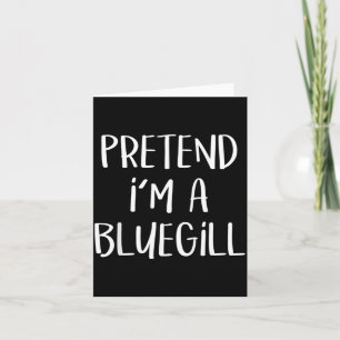 Carte Déguisement de fête de Bluegill prétendu drôle et