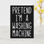 Carte Déguisement de machine à laver pour Halloween La (Fleur jaune)