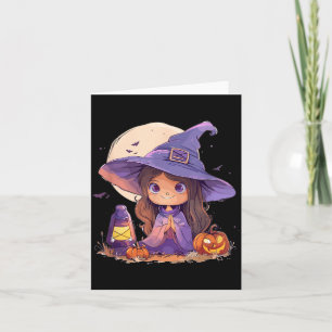 Carte Déguisement de sorcière Citrouille d'Halloween Joy