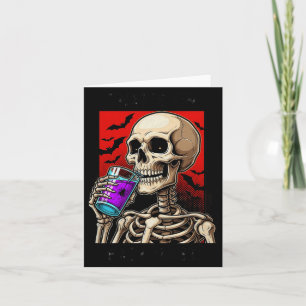 Carte Déguisement de squelette drôle Halloween Fête Sque