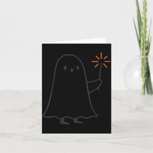 Carte Déguisement d'Halloween de fantôme effrayant tenan