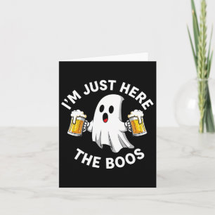 Carte Déguisement drôle d'Halloween Je suis juste là pou