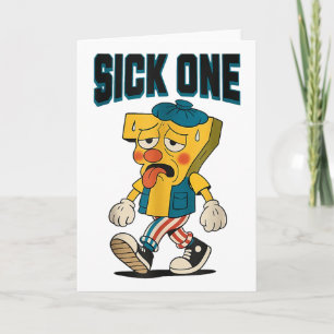 Carte Déguisement Sick Seven 67 Halloween Amusant Jeu de