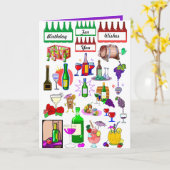 Carte Dégustation de vin (Fleur jaune)