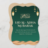 Carte d'Eid al-Adha – Vœux Mubarak (Devant / Derrière)