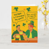 Carte Deja Brew Funny Jour de la Saint Patrick Guards à  (Fleur jaune)