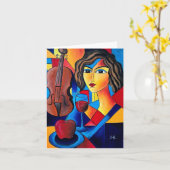 Carte Déjeuner avec des Couleurs (Fleur jaune)