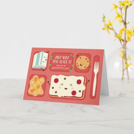 Carte Déjeuner chaud Appréciation de l'enseignant (Fleur jaune)