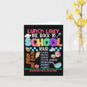 Carte Déjeuner Dame Retour À L'École Tour Cafétéria Équi (Fleur jaune)