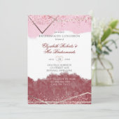 Carte Déjeuner des servantes Merlot et Blush Pink (Debout devant)