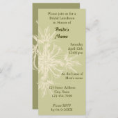 Carte Déjeuner nuptial d'olivier antique (Devant / Derrière)