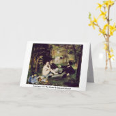Carte Déjeuner Sur L'Herbe Par Edouard Manet (Fleur jaune)