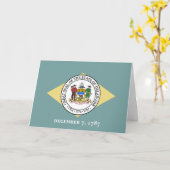 Carte Delawarean Flag & Seal, Delaware (Fleur jaune)