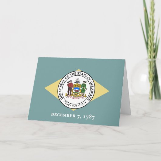 Carte Delawarean Flag & Seal, Delaware (Devant)
