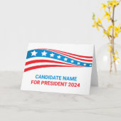 Carte d'élection américaine de campagne politique  (Fleur jaune)