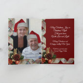 Carte d'élégance de Noël or et rouge victorien (Intérieur)