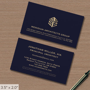 Carte d'élégance Navy Blue Architect