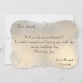 Carte d'élégant chic de demoiselle d'honneur flora (Dos)