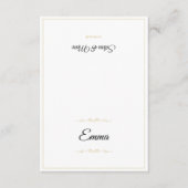 Carte d'élégant emplacement de mariage Script Or (Devant)
