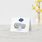 Carte d'éléphant 45e anniversaire du mariage saphi (Fleur jaune)