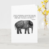 Carte d'éléphant de Bouddha de sagesse (Fleur jaune)