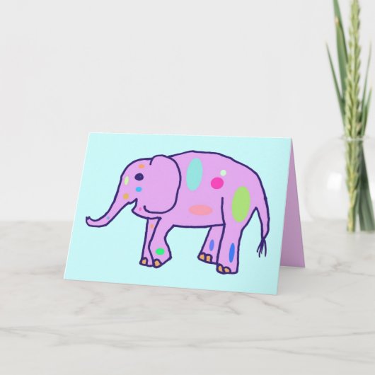 Carte d'éléphant de Pâques (Devant)
