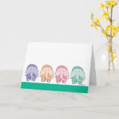 Carte d'éléphant Whimsical de 16 pieds (Fleur jaune)