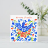 Carte Delft Bluebird et Tulips (Debout devant)