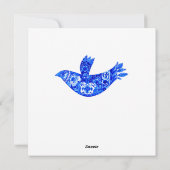 Carte Delft Bluebird et Tulips (Dos)