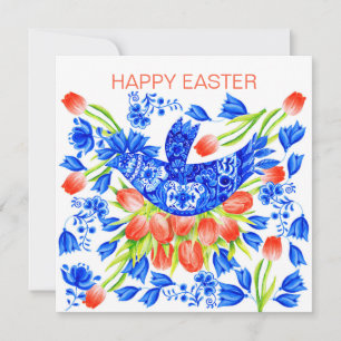 Carte Delft Bluebird et Tulips
