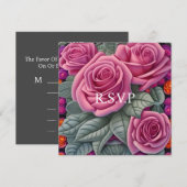 Carte Délicat Pastel Mariage rose (Devant / Derrière)