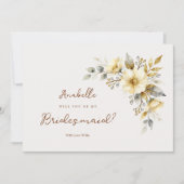 Carte Delicate Ivory Tones Floral Corner Bridesmaid (Devant)