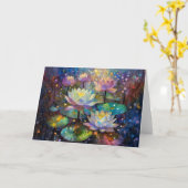 Carte Delicate Lotus Flowers Blossoming in the Snow (Fleur jaune)