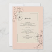 Carte Delicate Wildflower Wedding Ivory White ID1102 (Devant)