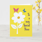 Carte Délice Papillon Rayé (Fleur jaune)