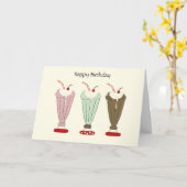 Carte Délicieux Milkshake Anniversaire (Fleur jaune)