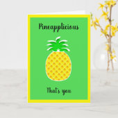 Carte Délicieuxananas, c'est toi, ananas, ton nom (Fleur jaune)