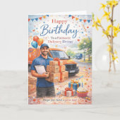 Carte Delivery Driver Birthday Card (Fleur jaune)