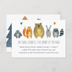 Carte Demande de Baby shower pour les animaux de bois