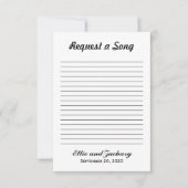 Carte Demande de chanson Pois blanche (Devant)