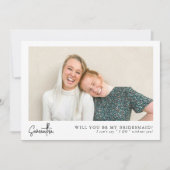 Carte Demande de Demoiselle d'Honneur de Mariage Écriveu (Devant)