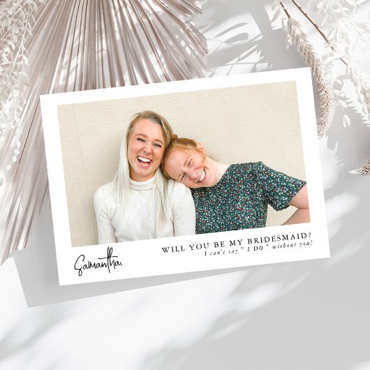 Carte Demande de Demoiselle d'Honneur de Mariage Écriveu