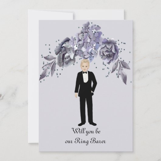 Carte Demande de porte-anneau série d'ardoise bleue (Devant)