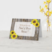 Carte Demande de témoin de mariage (Fleur jaune)