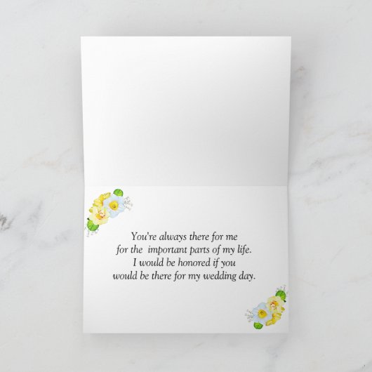 Carte Demande de témoin de mariage (Intérieur)