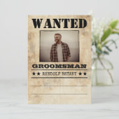 Carte Demande de témoin de mariage amusante avec photo (Debout devant)