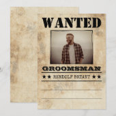 Carte Demande de témoin de mariage amusante avec photo (Devant / Derrière)