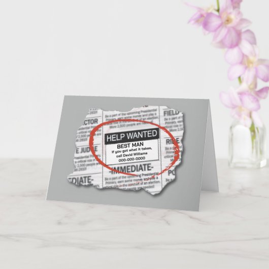 Carte Demande de Témoin de Mariage Annonce (Orchidée)