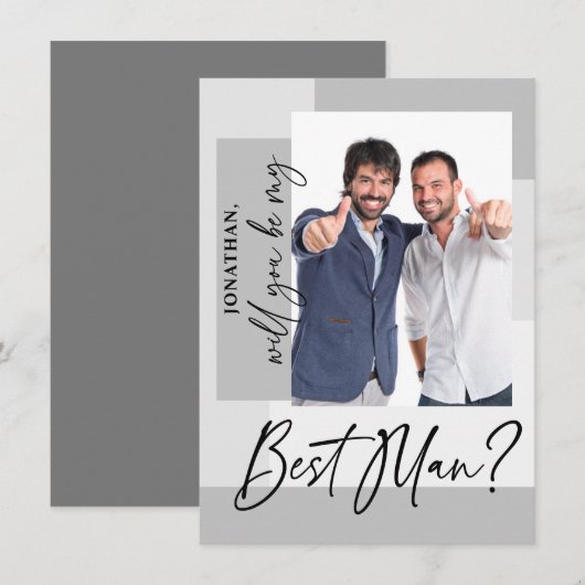 Carte Demande de témoin de mariage avec photo (Devant / Derrière)