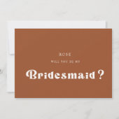 Carte Demande de témoin rétro terracotta (Devant)